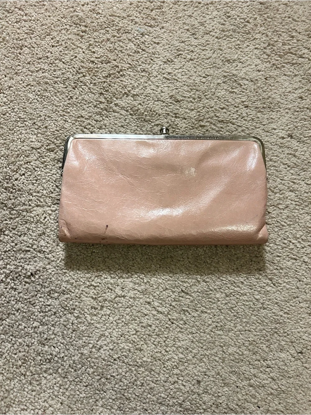 HOBO International Vintage Lauren Classic Pink Leather Frame Clutch Wallet - Picture 3 of 7